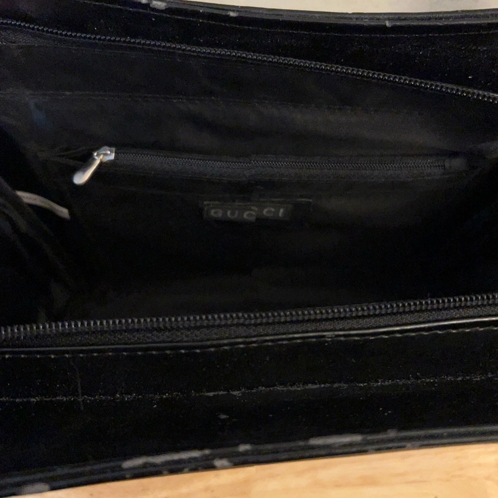 Fashion Inspired Black Leather Shoulder Bag Silver-Tone G - Picture 8 of 15